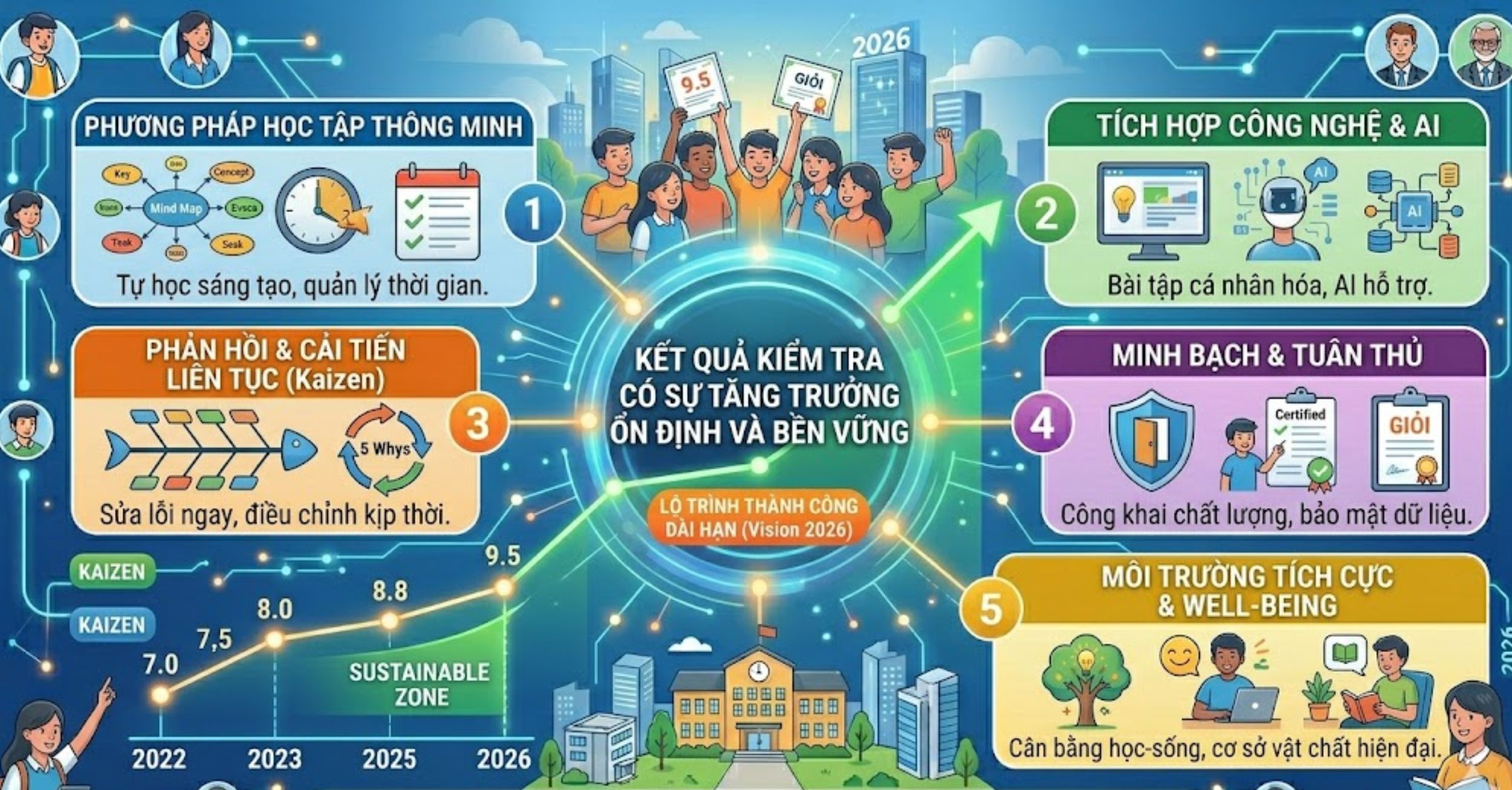 Kết quả kiểm tra có sự tăng trưởng ổn định và bền vững