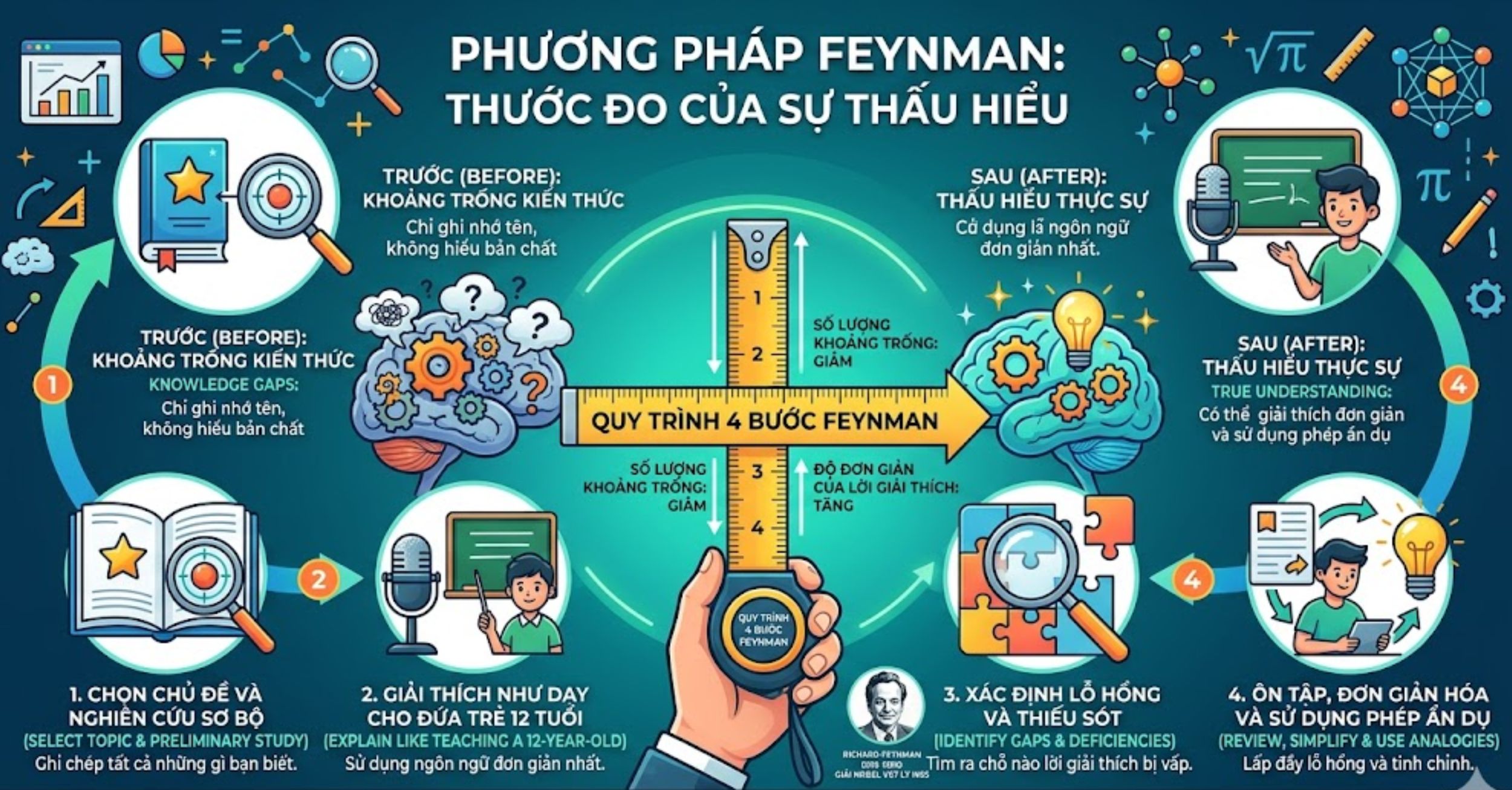 Phương pháp Feynman: Thước đo của sự thấu hiểu