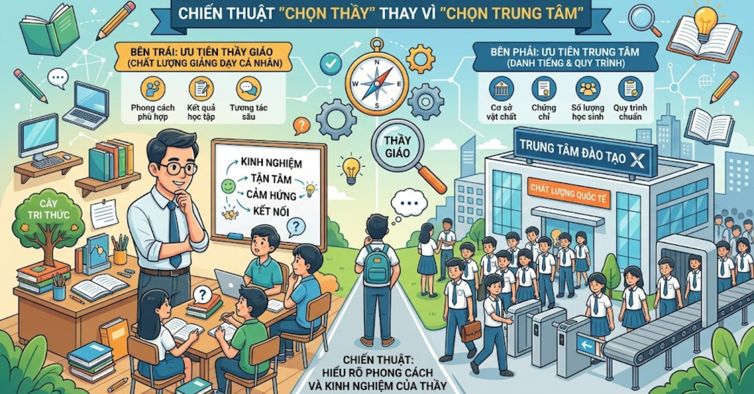  Chiến thuật "Chọn thầy" thay vì "Chọn trung tâm" 