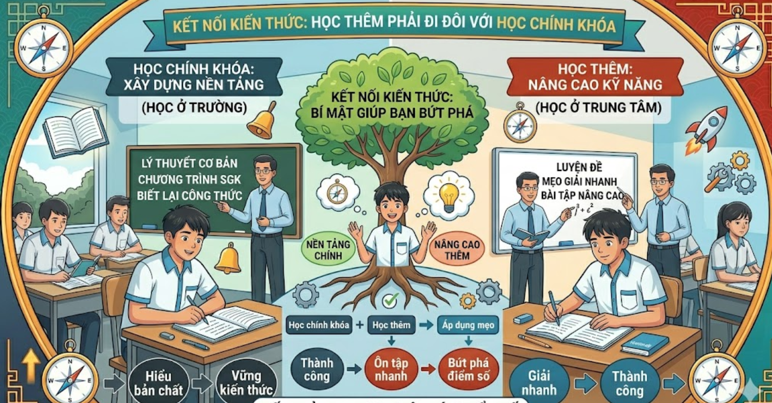 Kết nối kiến thức: Học thêm phải đi đôi với học chính khóa