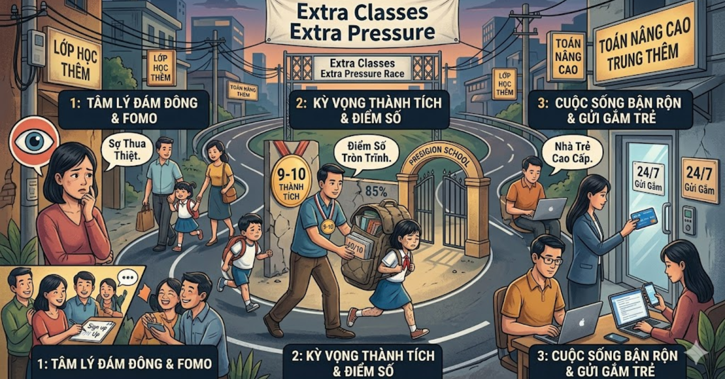 Giải Mã 3 Lý Do Khiến Phụ Huynh Đẩy Con Vào Cuộc Đua Học Thêm