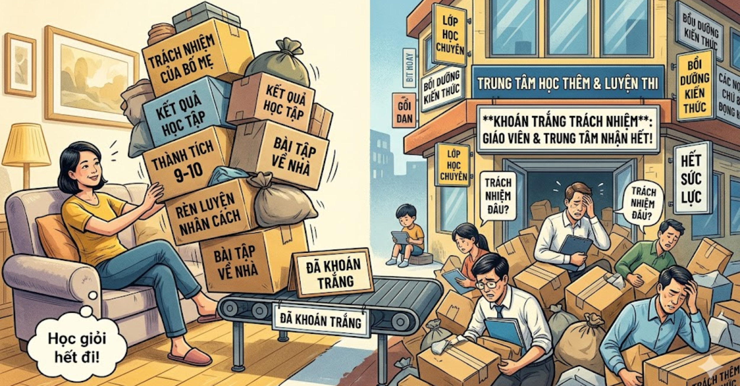 Khoán Trắng Trách Nhiệm Cho Giáo Viên Và Trung Tâm