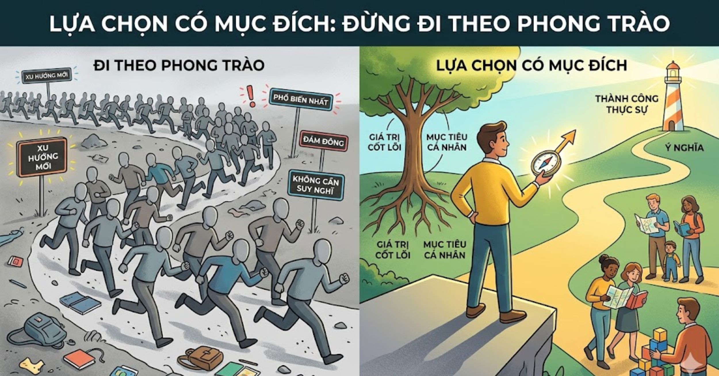 Nguyên tắc "Lựa chọn có mục đích": Đừng đi theo phong trào