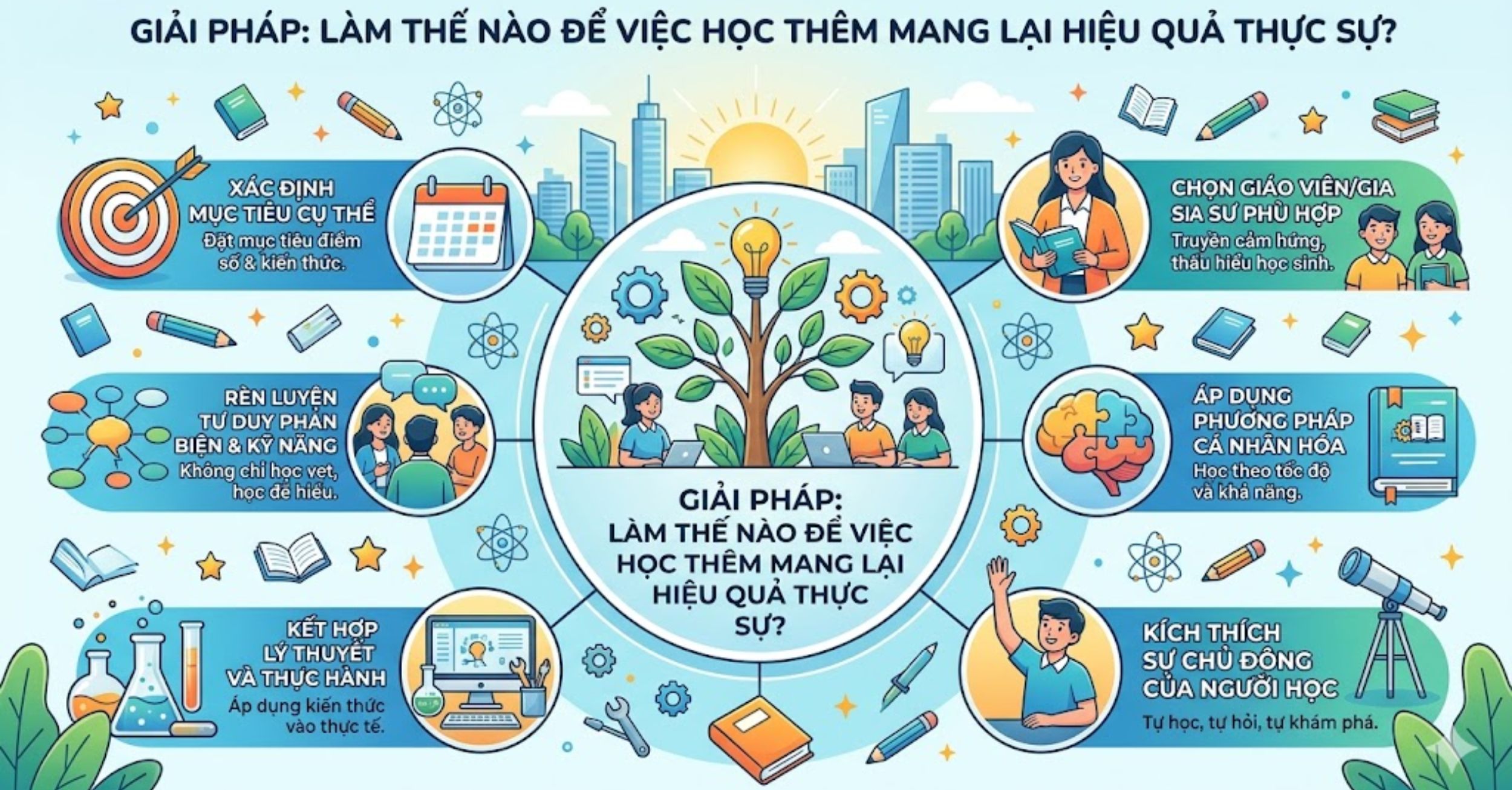 Giải pháp: Làm thế nào để việc học thêm mang lại hiệu quả thực sự?