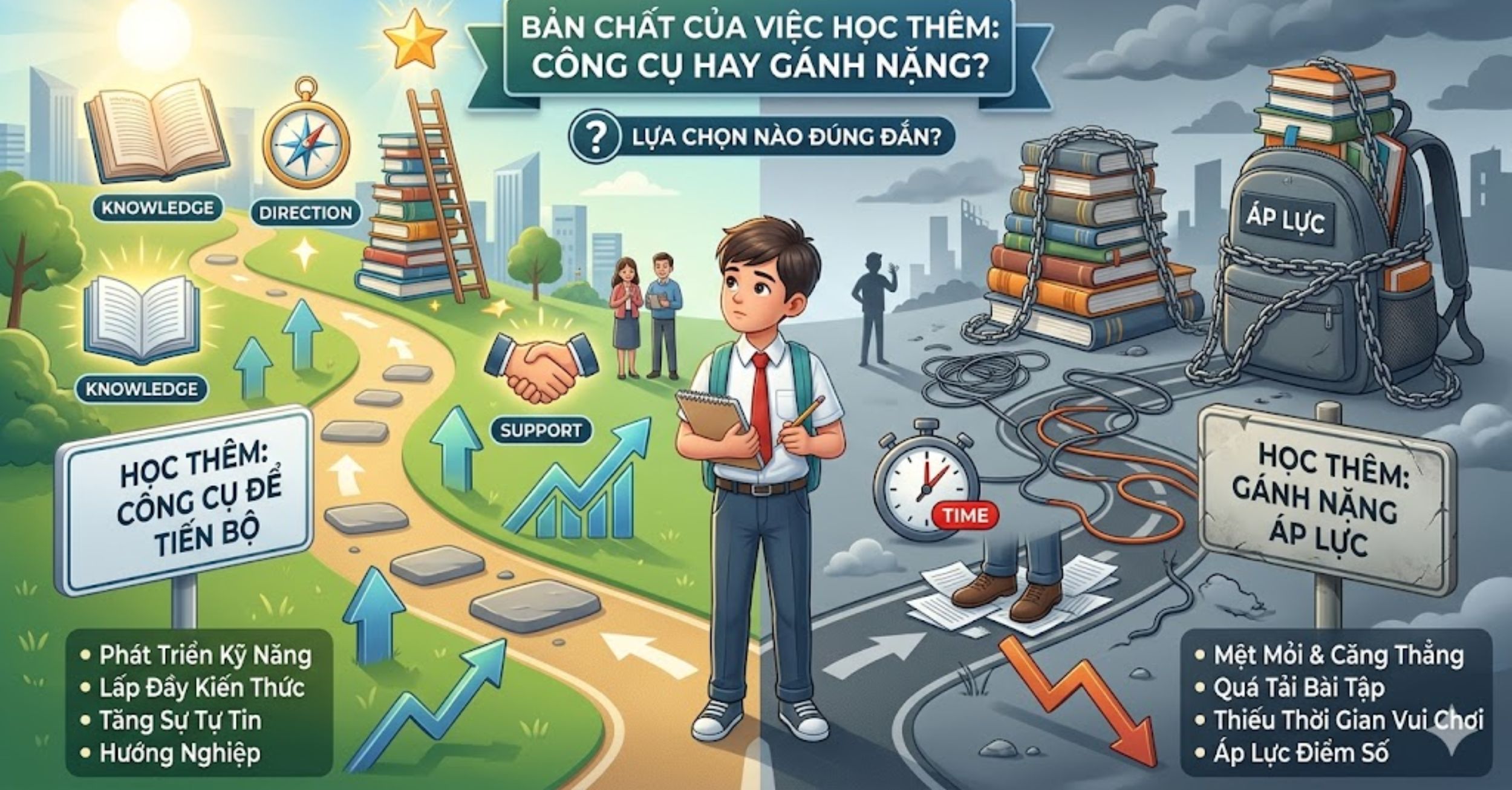 Bản chất của việc học thêm: Công cụ hay gánh nặng?