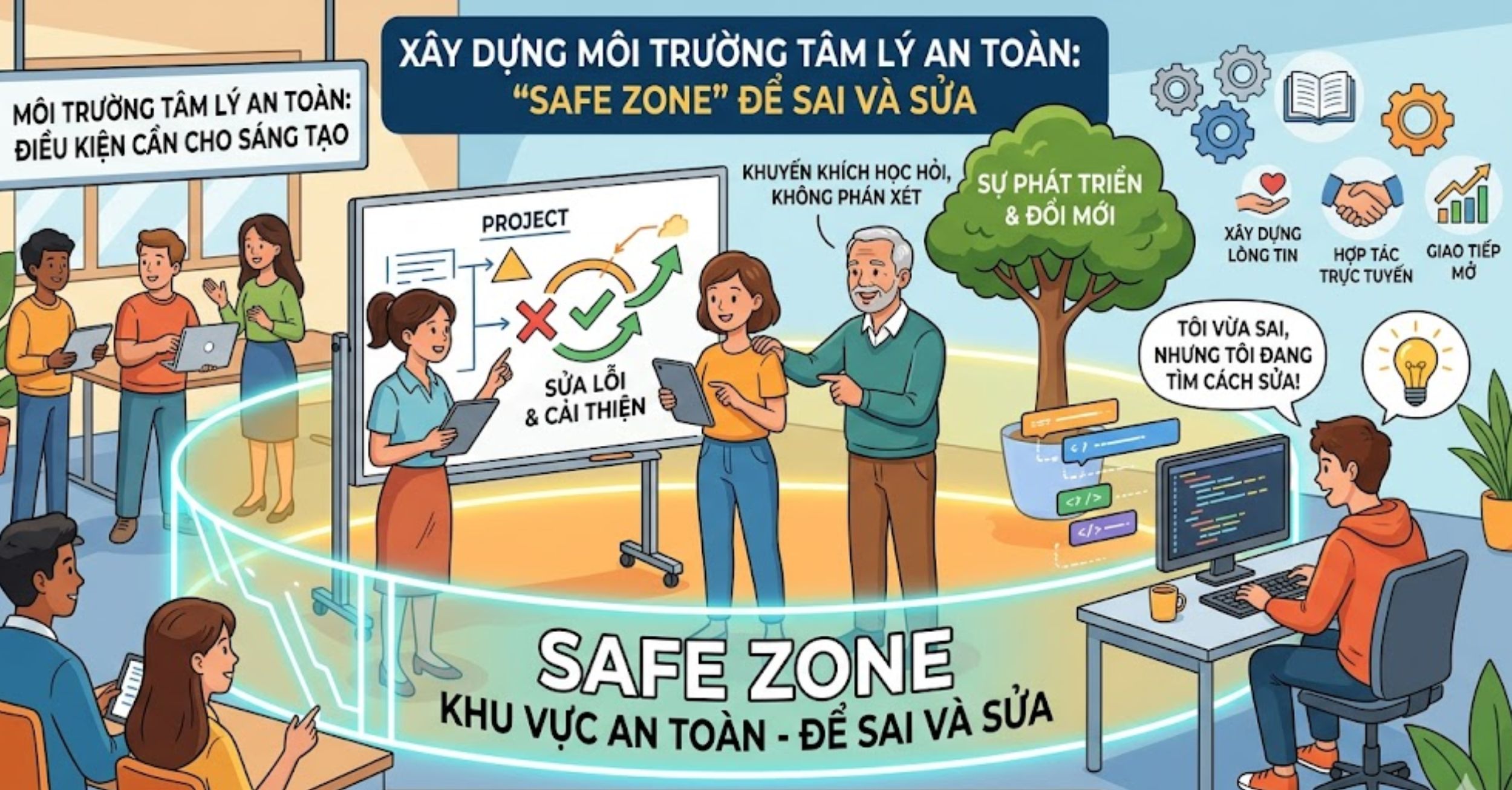 Xây dựng môi trường tâm lý an toàn: "Safe Zone" để sai và sửa