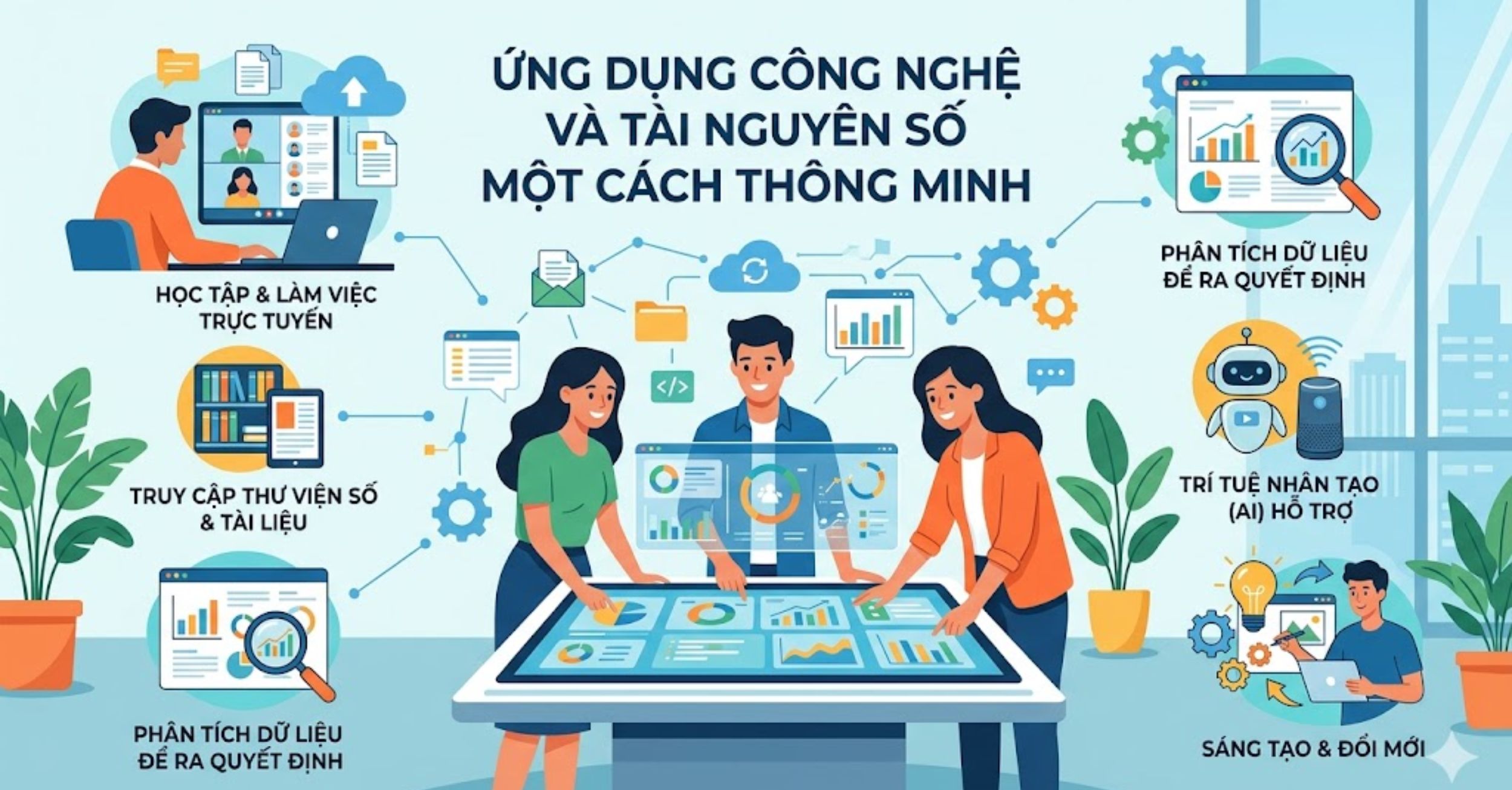 Ứng dụng công nghệ và tài nguyên số một cách thông minh