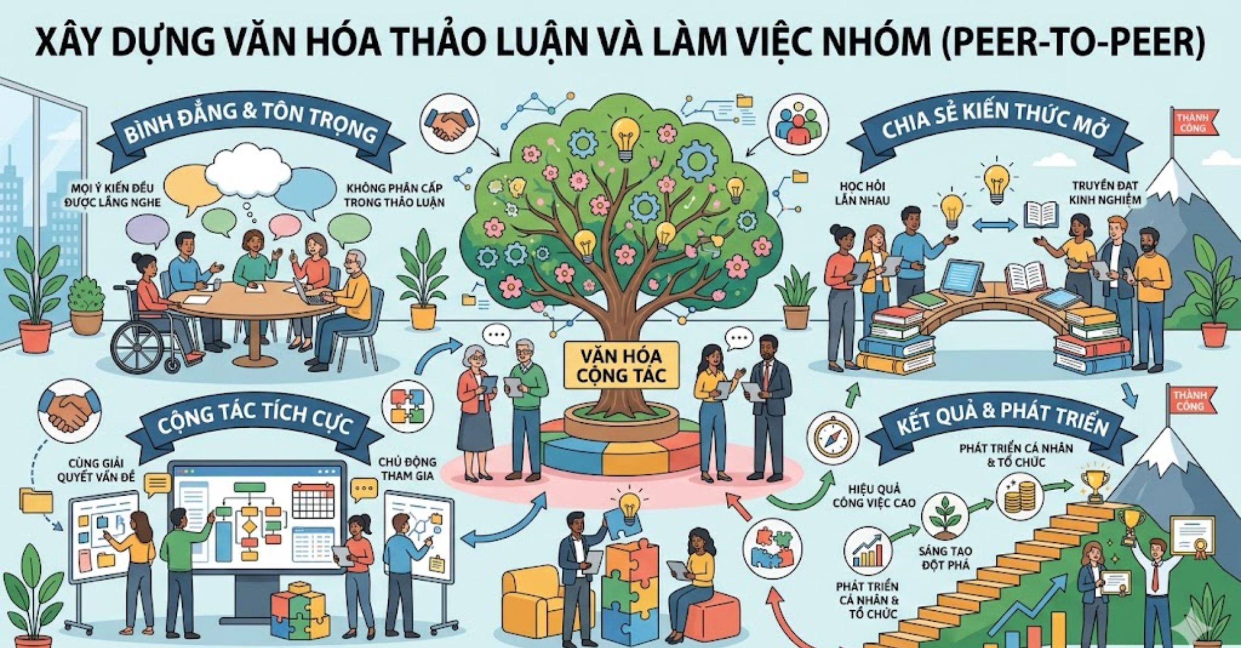 Xây dựng văn hóa thảo luận và làm việc nhóm (Peer-to-Peer)