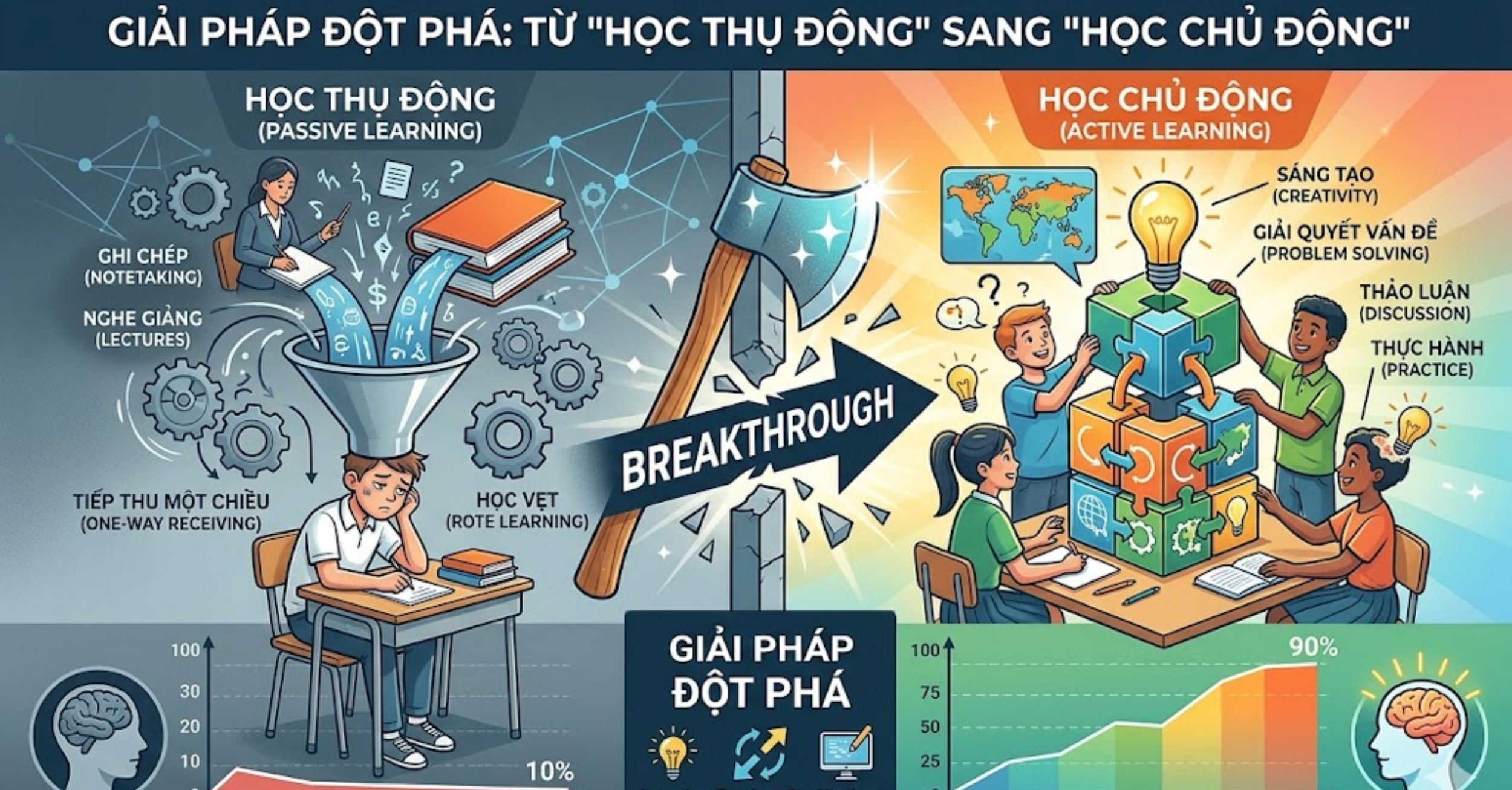 Giải pháp đột phá: Từ "Học thụ động" sang "Học chủ động"
