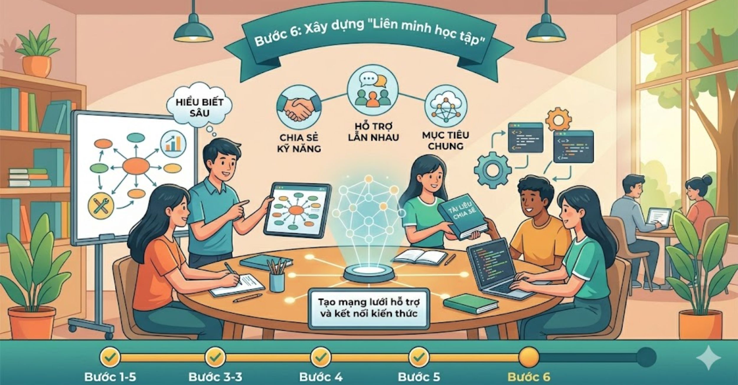 Bước 6: Xây dựng "Liên minh học tập"