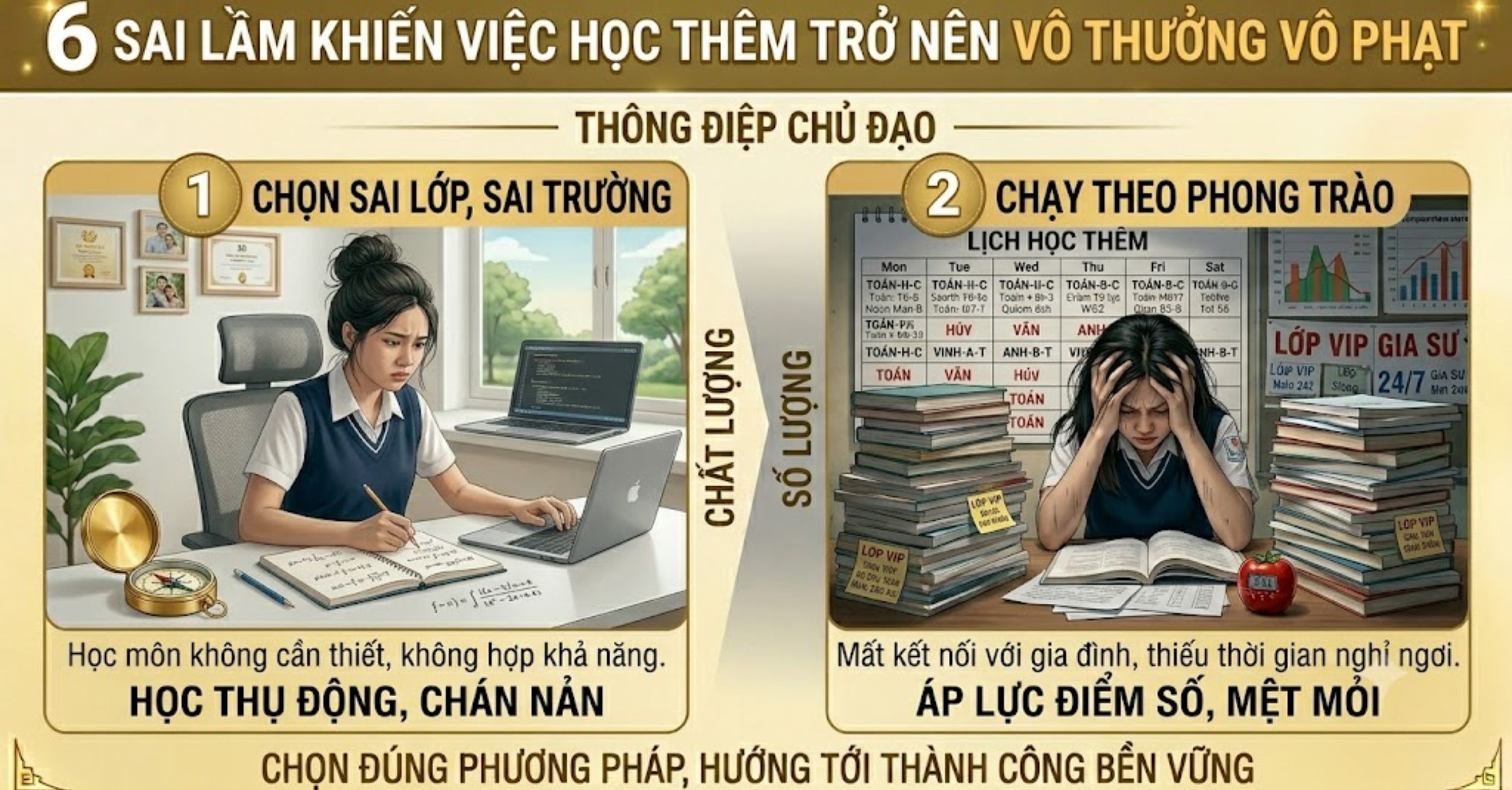 6 Sai Lầm Khiến Việc Học Thêm Trở Nên Vô Thưởng Vô Phạt