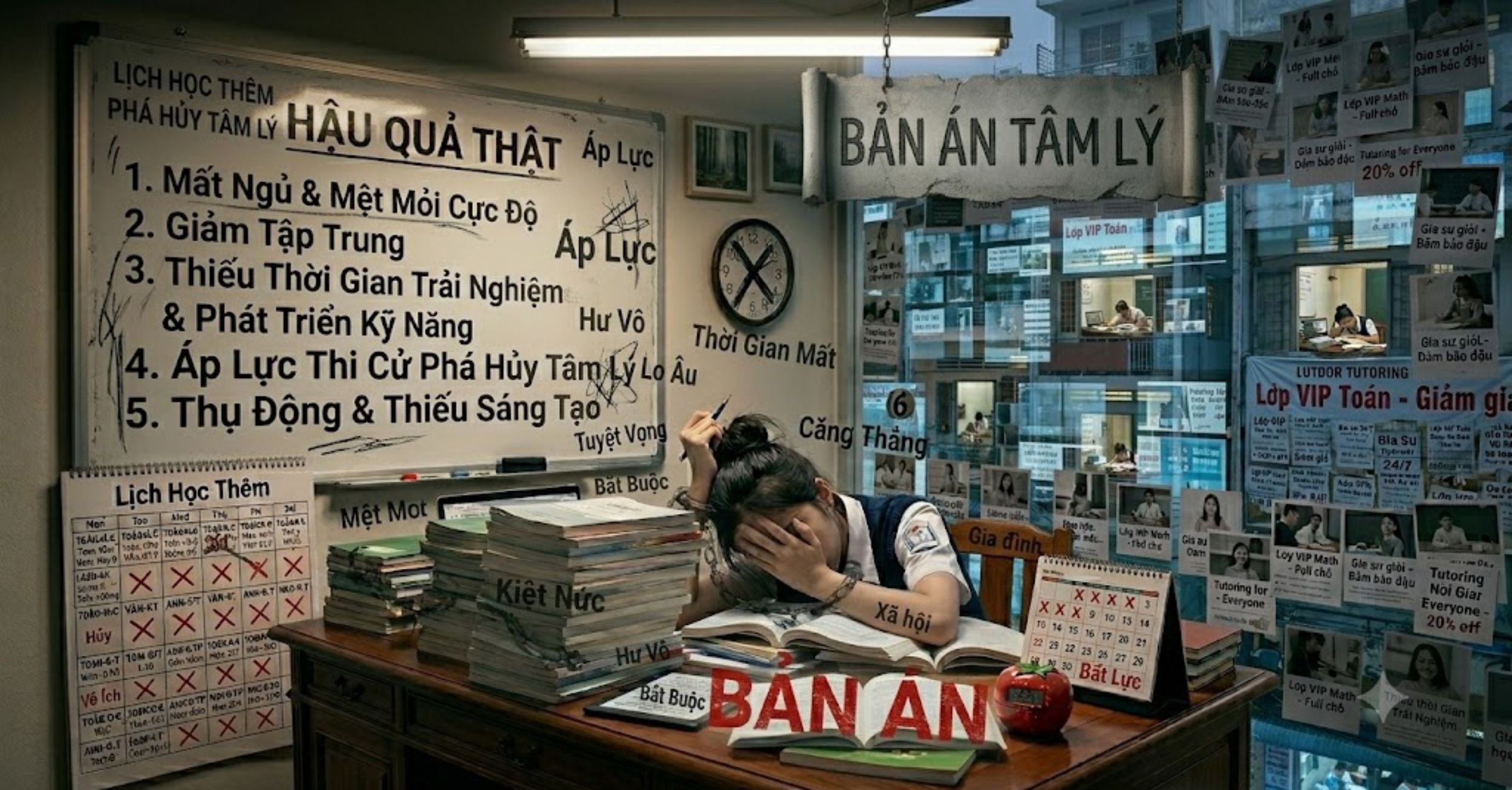 Thực Trạng Đáng Báo Động: Khi Học Thêm Trở Thành "Bản Án" Tâm Lý