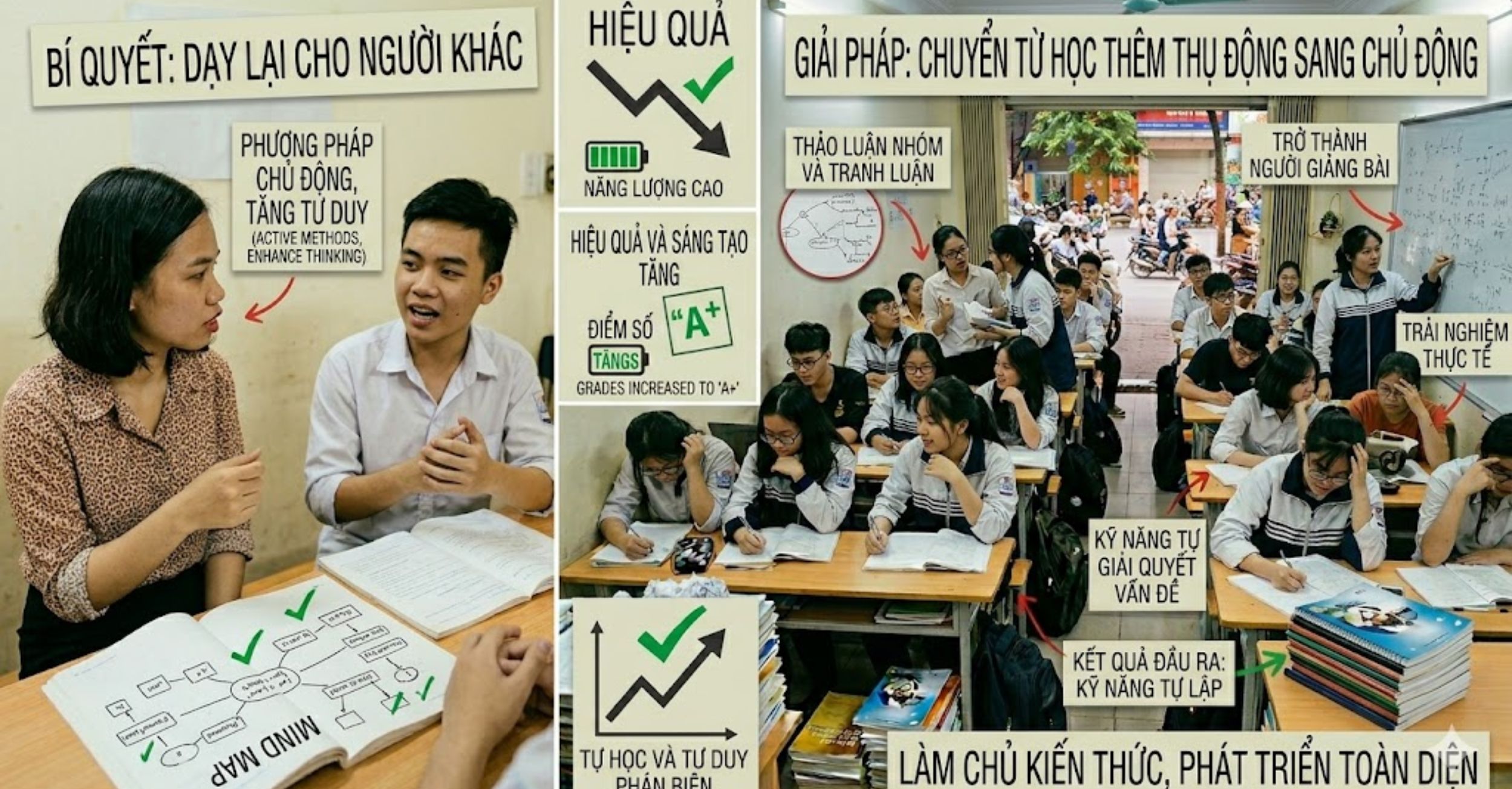 Giải pháp: Chuyển từ học thêm thụ động sang học tập chủ động