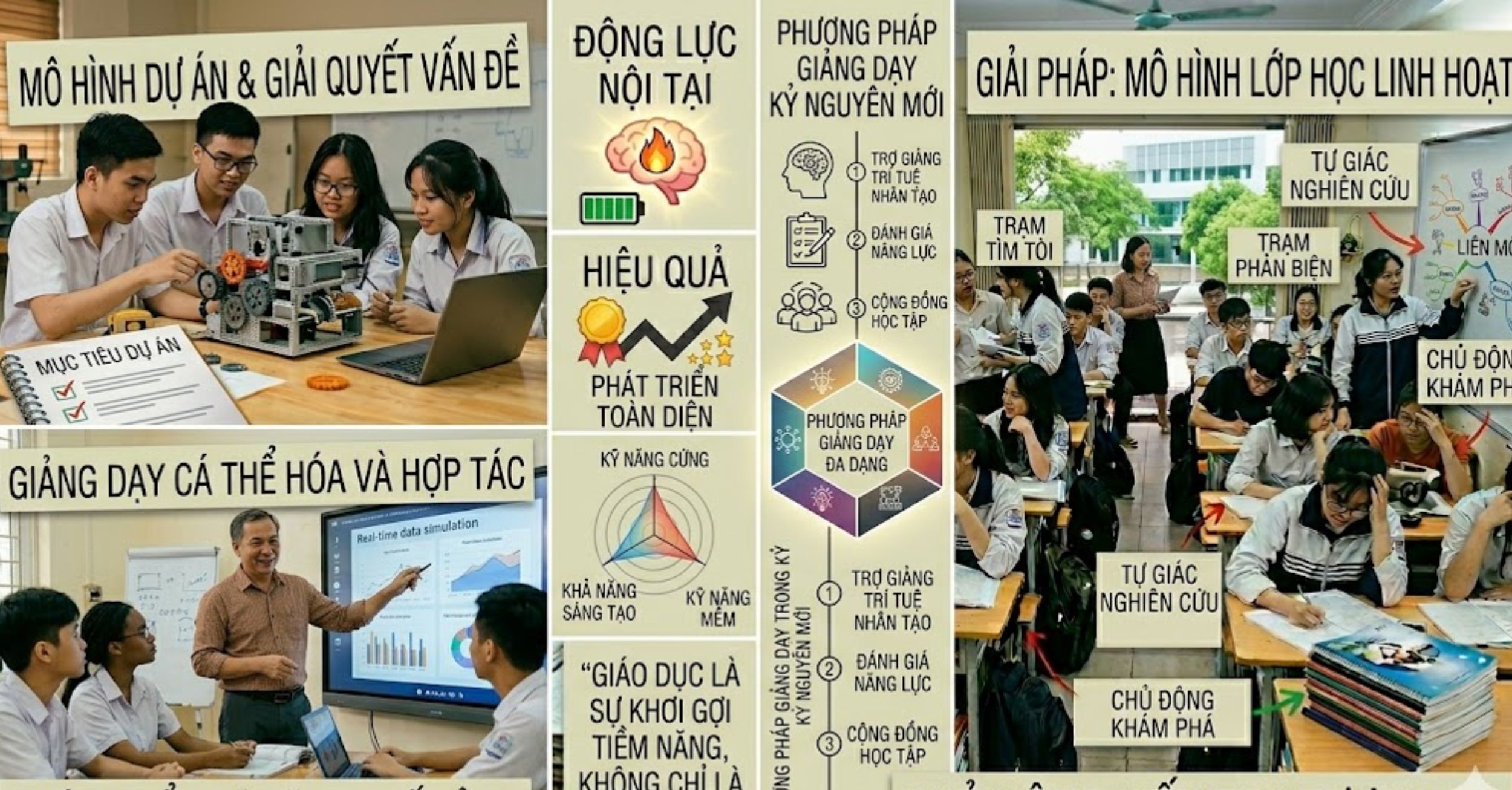 Phương pháp giảng dạy của giáo viên và mô hình lớp học