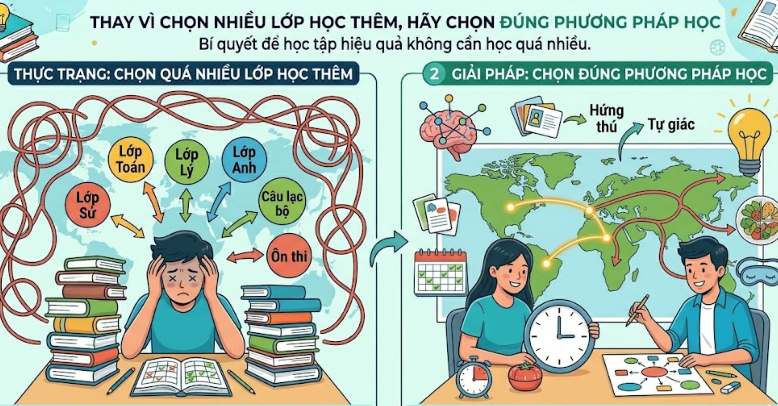 Thay Vì Chọn Nhiều Lớp Học Thêm, Hãy Chọn Đúng Phương Pháp Học