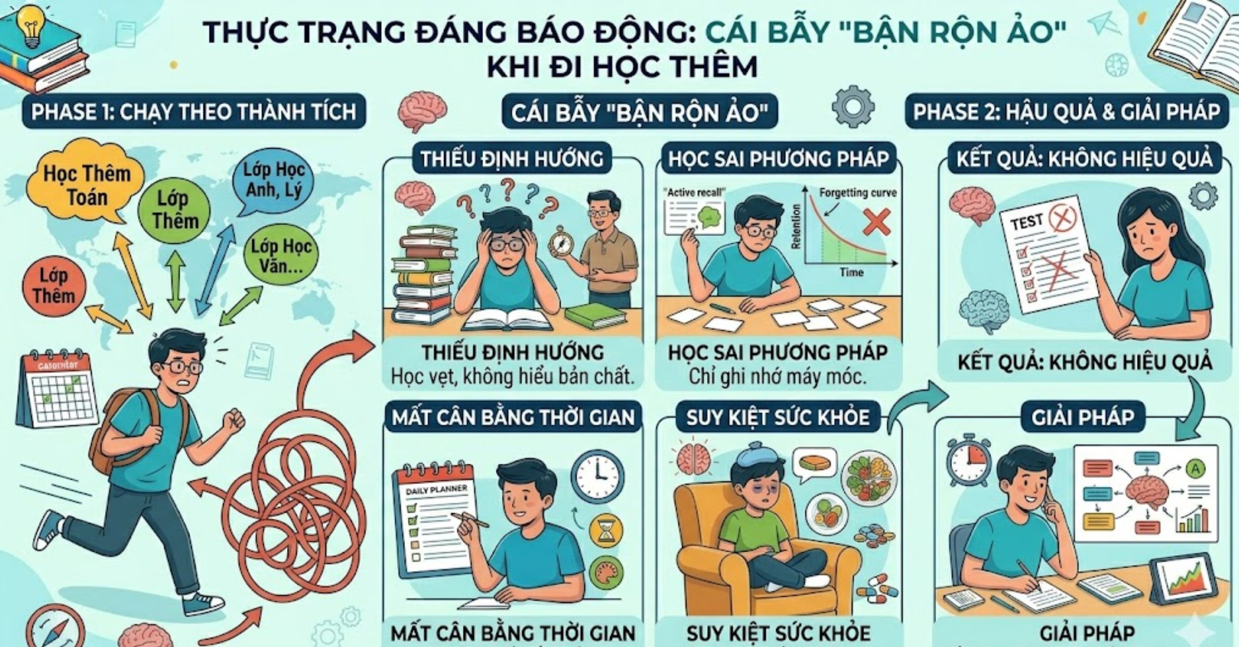 Thực Trạng Đáng Báo Động: Cái Bẫy "Bận Rộn Ảo" Khi Đi Học Thêm