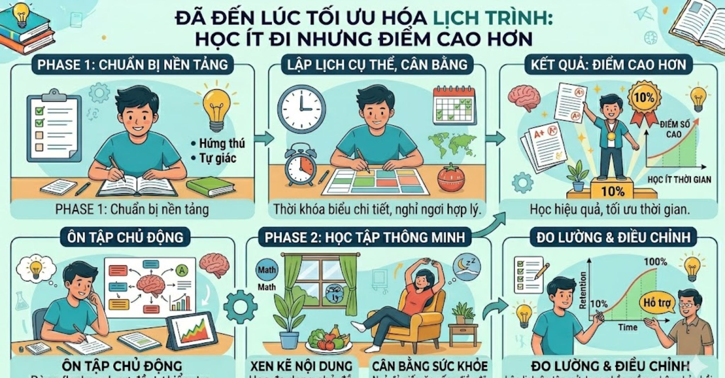 Đã Đến Lúc Tối Ưu Hóa Lịch Trình: Học Ít Đi Nhưng Điểm Cao Hơn
