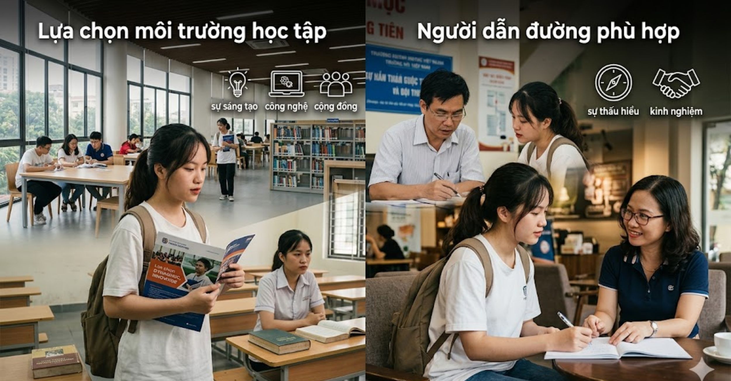 Lựa chọn môi trường học tập và người dẫn đường phù hợp