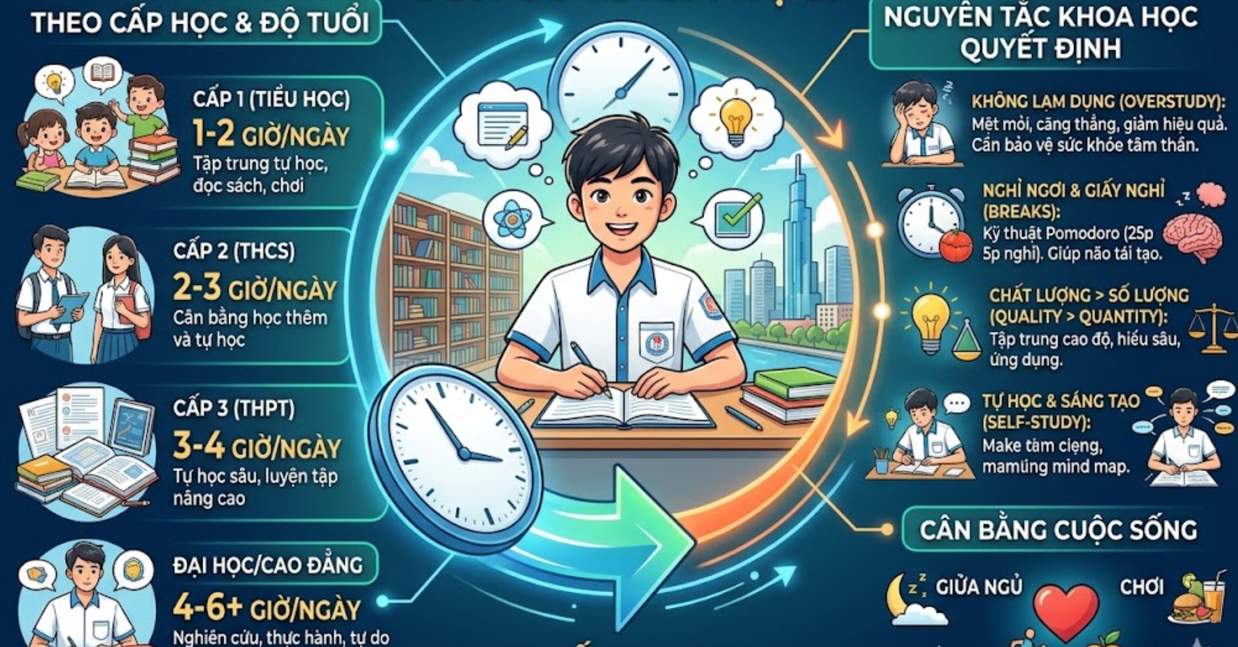 Học thêm bao nhiêu giờ mỗi ngày là hợp lý? Con số khoa học