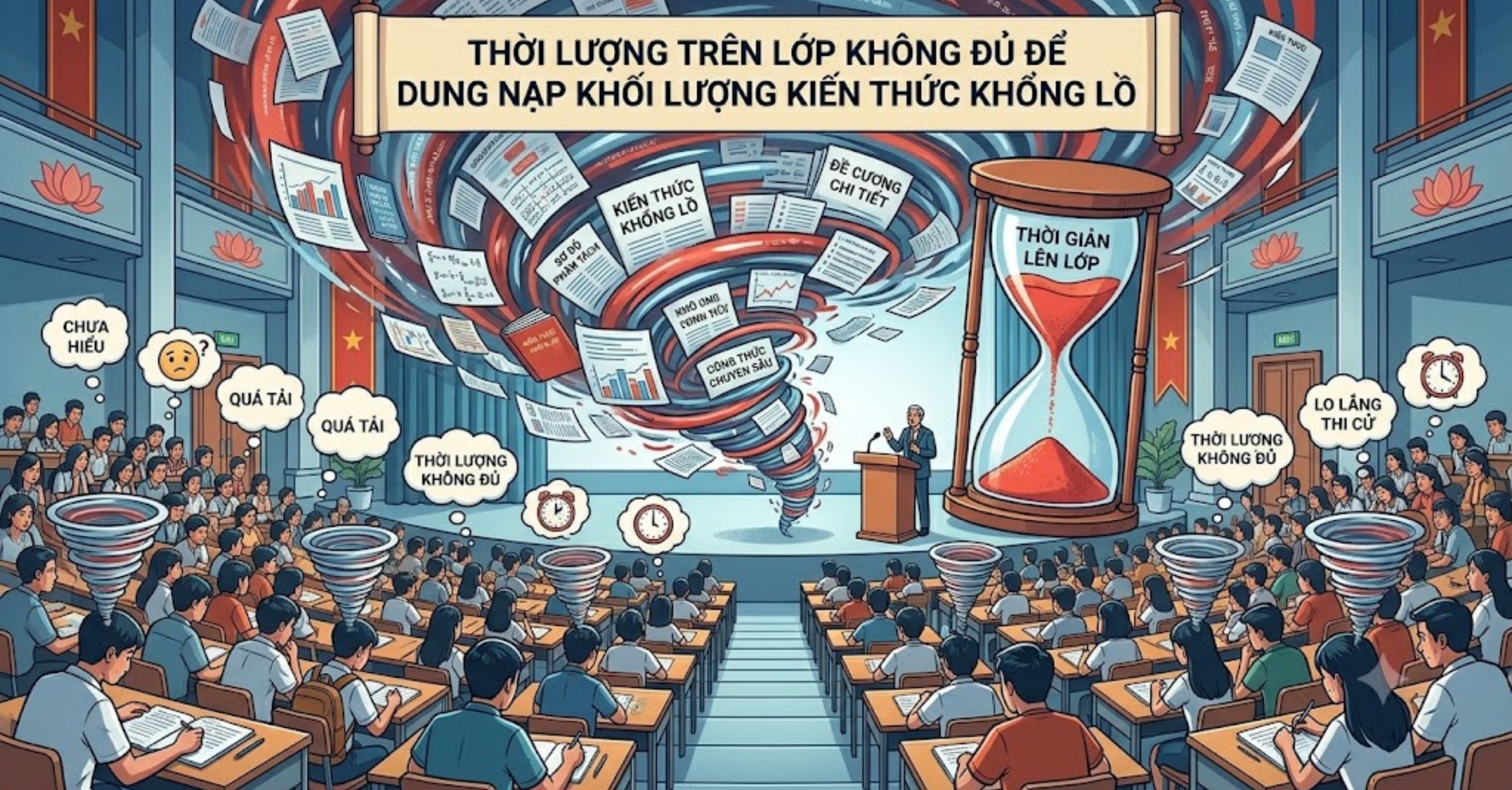 Thời lượng trên lớp không đủ để dung nạp khối lượng kiến thức khổng lồ