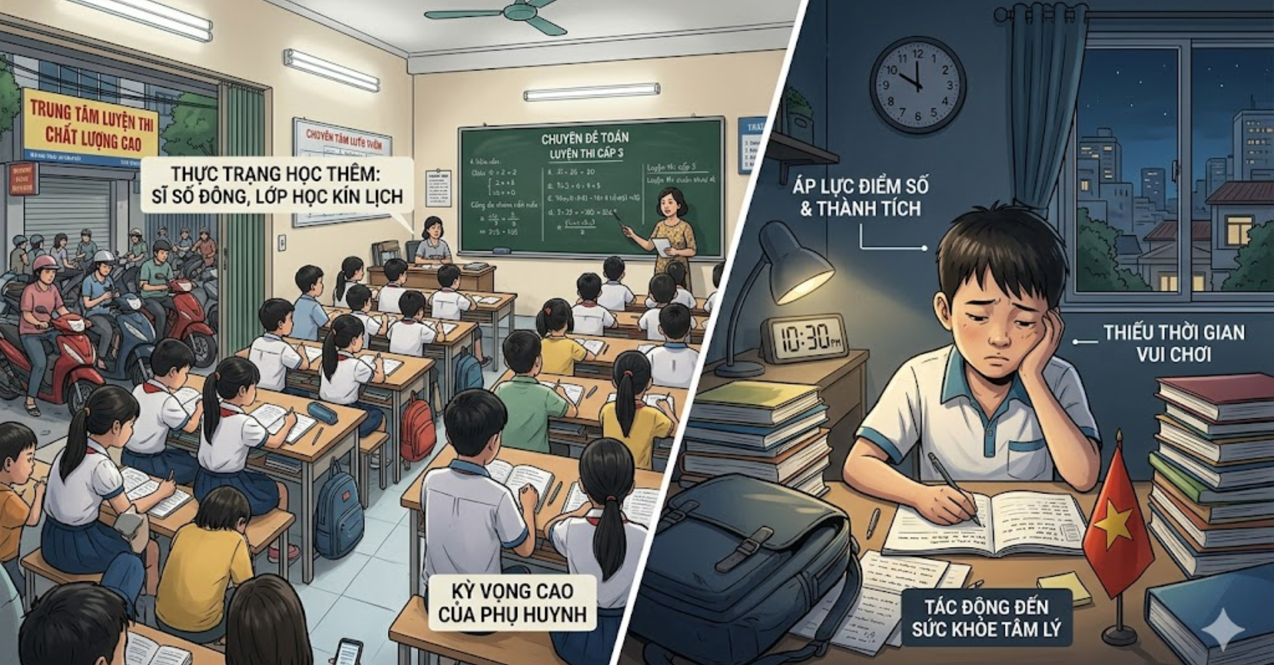Thực Trạng Cho Con Đi Học Thêm Tại Việt Nam Hiện Nay