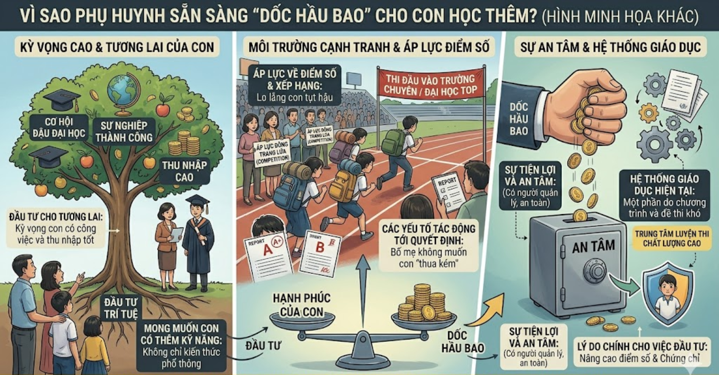 Vì Sao Phụ Huynh Sẵn Sàng "Dốc Hầu Bao" Cho Con Học Thêm?