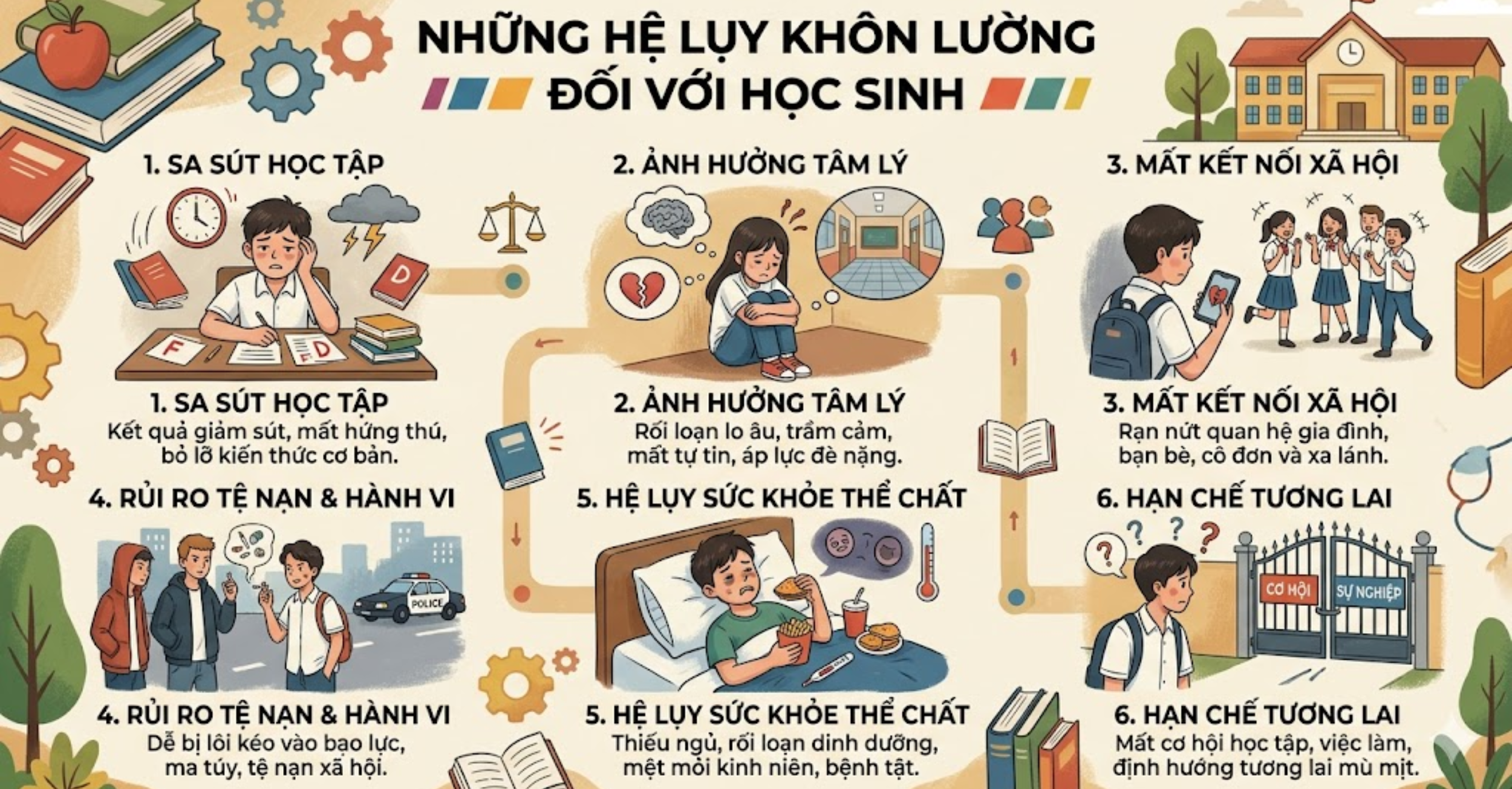 Những Hệ Lụy Khôn Lường Đối Với Học Sinh