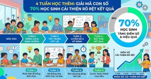 4 Tuần Học Thêm: Giải Mã Con Số 70% Học Sinh Cải Thiện Rõ Rệt Kết Quả