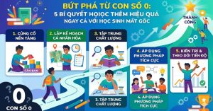 5 bí quyết giúp học thêm hiệu quả ngay cả với học sinh mất gốc: Bứt phá từ con số 0