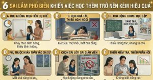 6 Sai Lầm Phổ Biến Khiến Việc Học Thêm Trở Nên Kém Hiệu Quả
